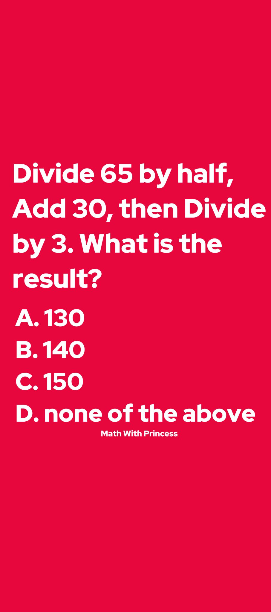 Math Problem! #mathwithprincess... - Math with Princess | Facebook