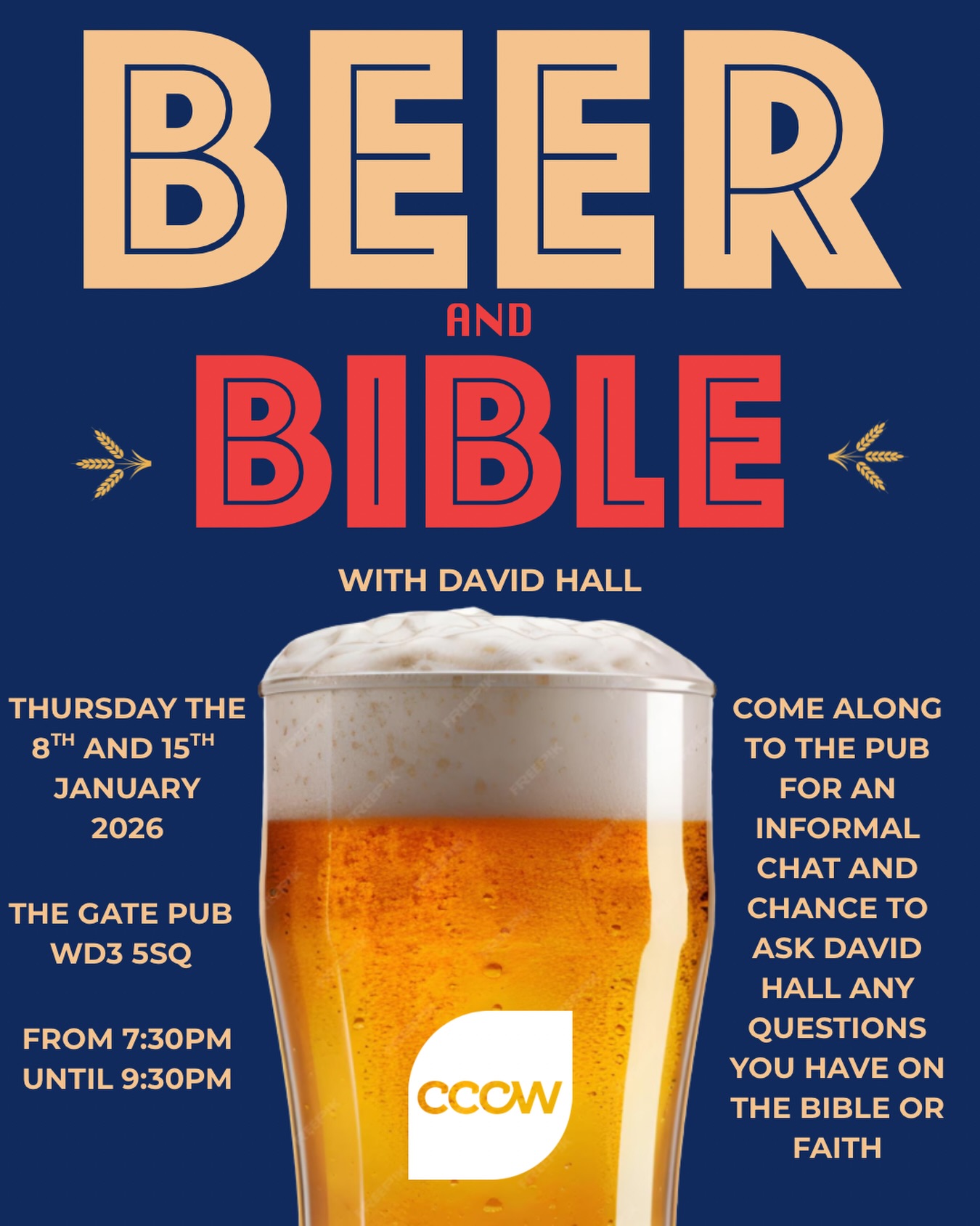 Christ - Beer & Bible 🍺 Join our vicar David Hall at The Gate pub on ...