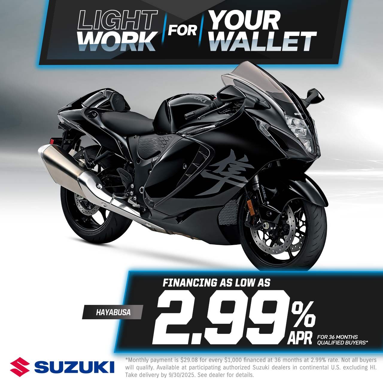 Interested in a Suzuki Hayabusa? Now's your chance ~ Financing as