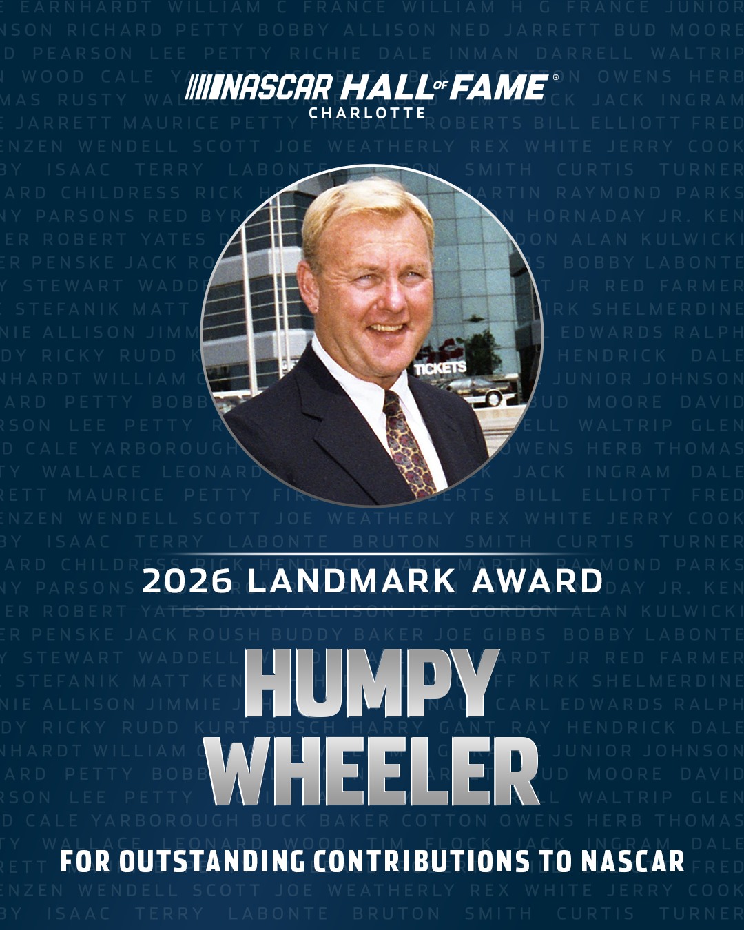 We are honored to recognize Humpy... - NASCAR Hall of Fame | Facebook