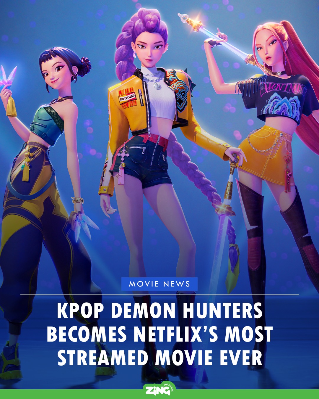 Zing - Kpop Demon Hunters has just overtaken Red Notice to become ...