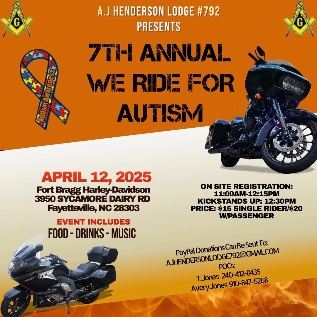 7th Annual Autism Ride at Fort Bragg Harley