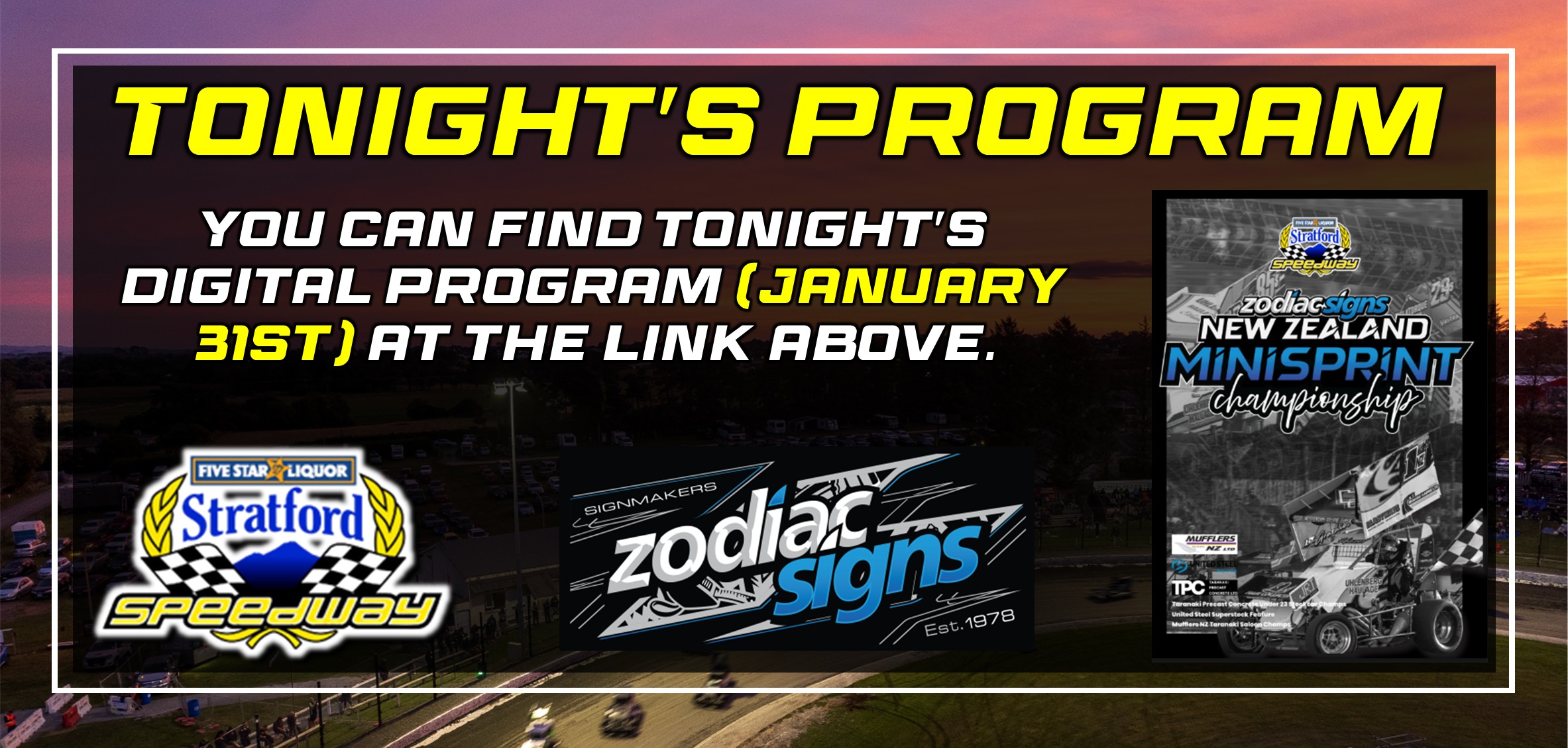 You can find tonight's online program... - Stratford Speedway | Facebook