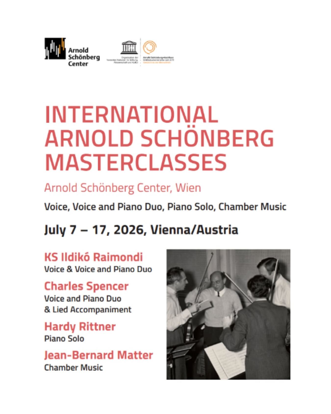 Tschechisches - 🎶 Arnold Schönberg Center Masterclasses 2026 🎶 📅 07.–17 ...