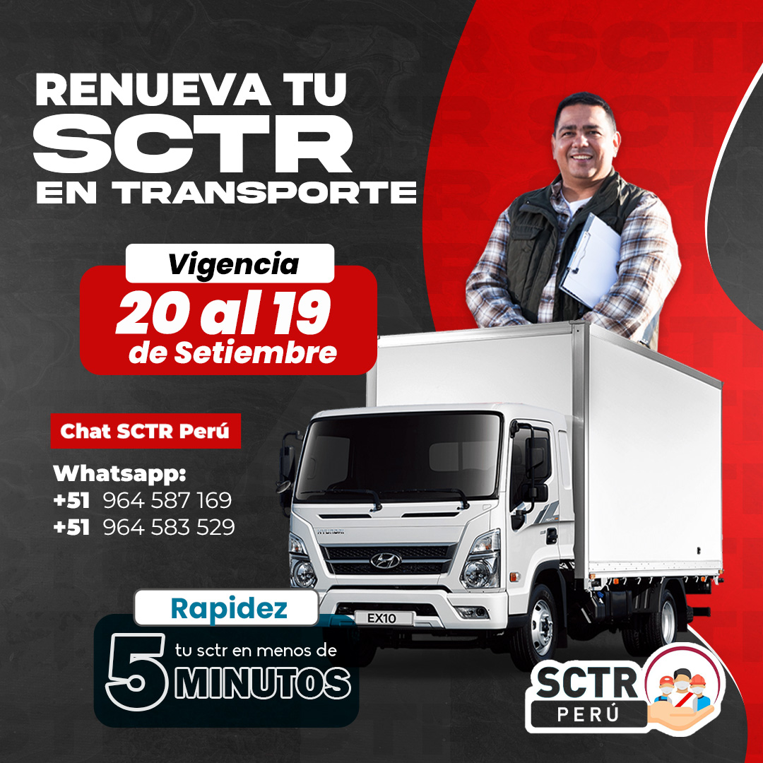 SCTR - 📢 ¡Atención transportistas! Están a tiempo de renovar su SCTR y ...