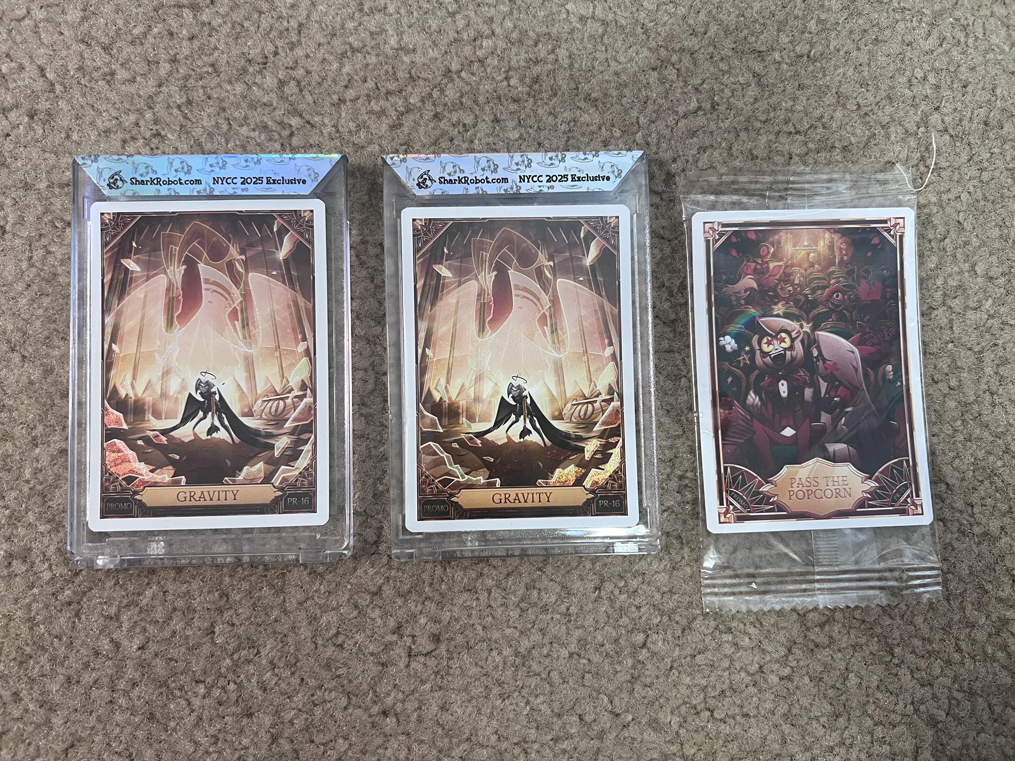 Hazbin Hotel Gravity and Pass the Popcorn trading cards for trade