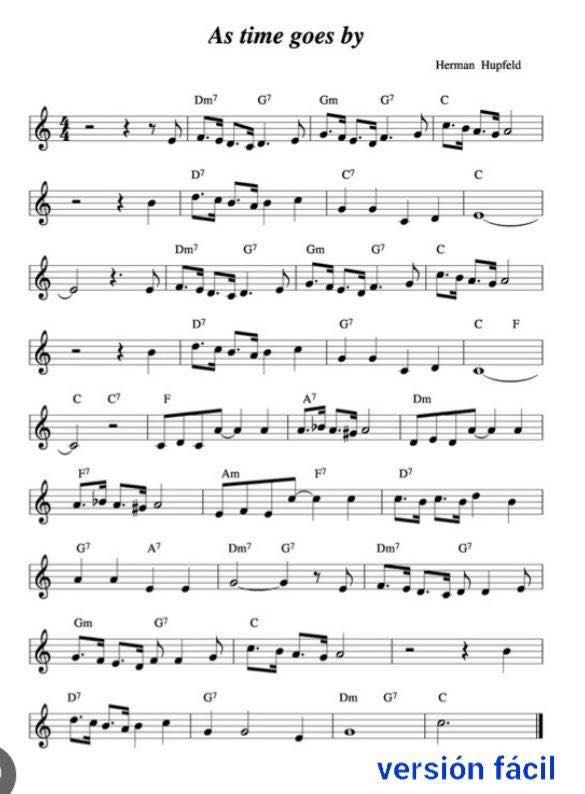 As time goes by” sheet music 🎼 #sheetmusic #PianoSheet #pianolessons
