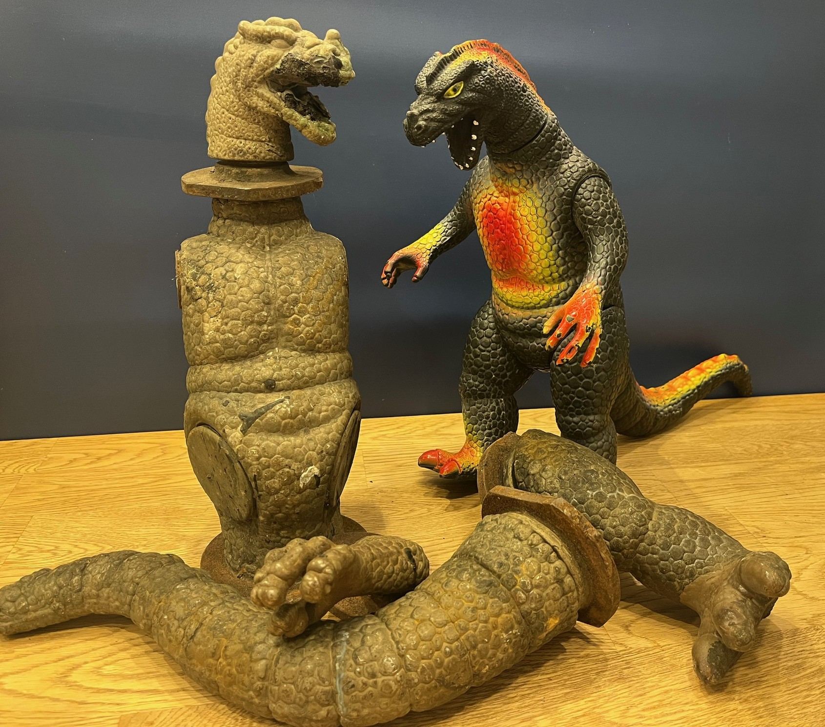 Dormei brand godzilla figure and bootlegs