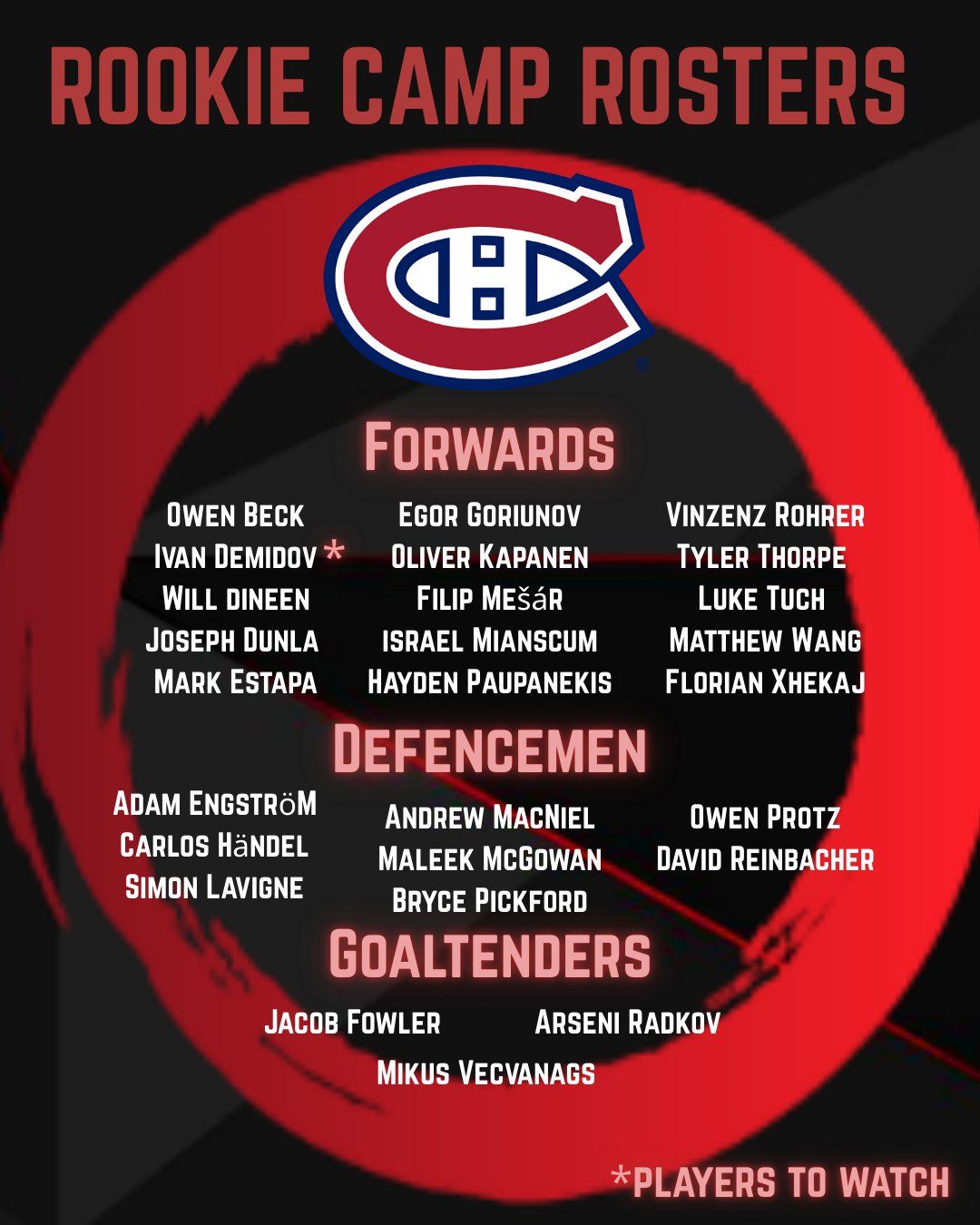 25CH - La formation des Habs ce soir au Centre Bell 💙🤍 ️ The Habs ...