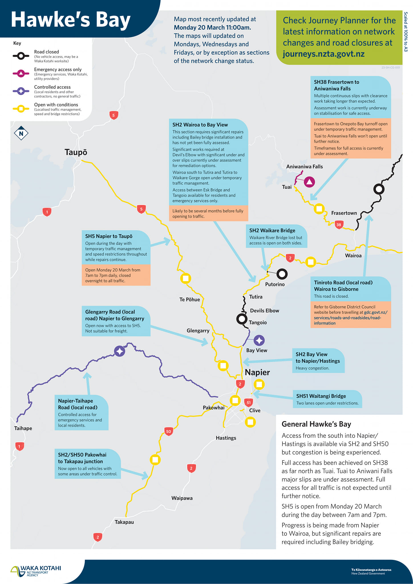 SH5 Napier-Taupo Road Information