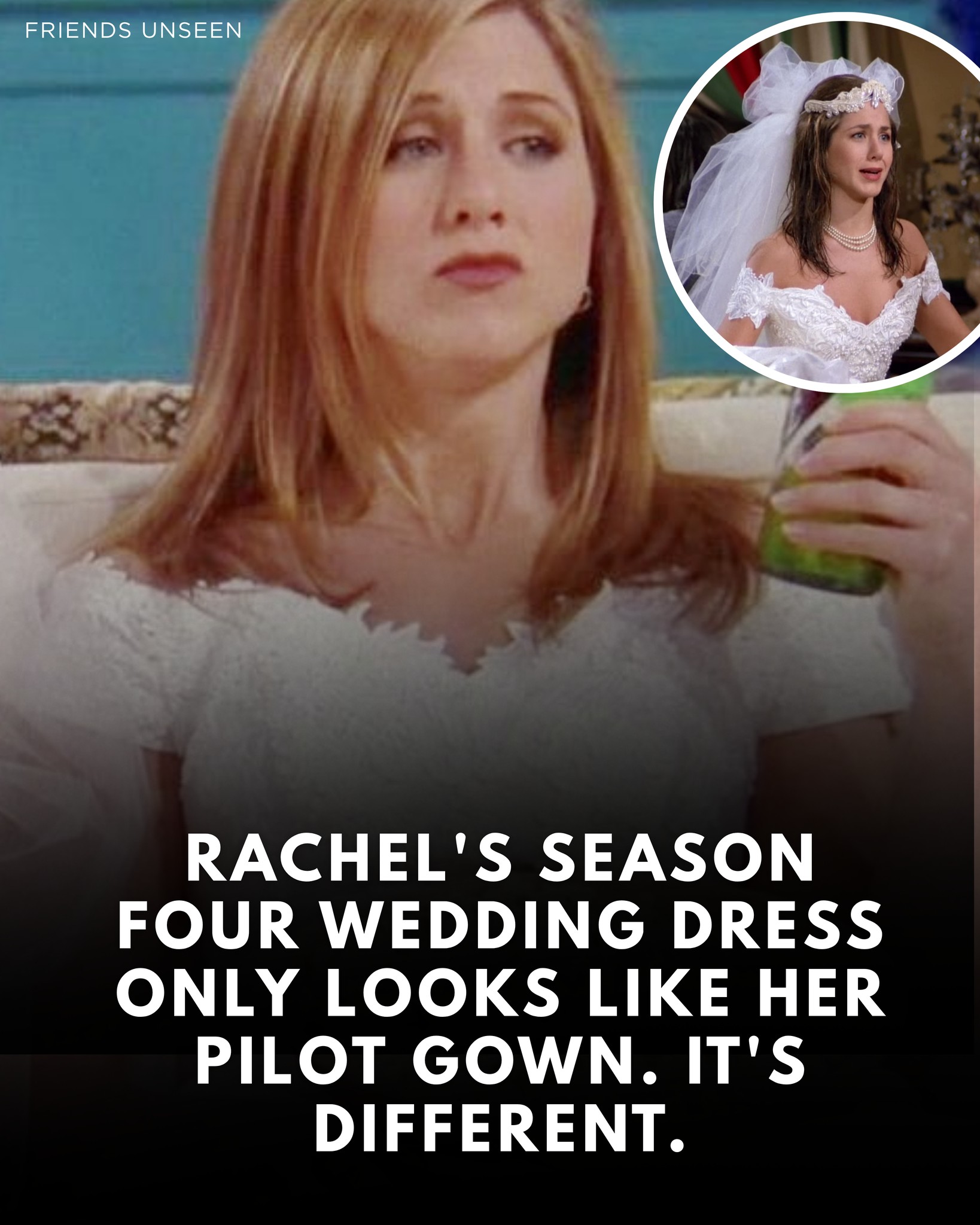 rachel and phoebe bridesmaid dresses Season four, episode twenty. Monica has picked up Emily's wedding dress, tried it on, cannot bring herself to take it off. turns up in a rented gown because she refuses Black Velvet Embroidered Mini SPRINGW26-3.2 Color:Beige Multi FRIENDS The Wedding Dresses