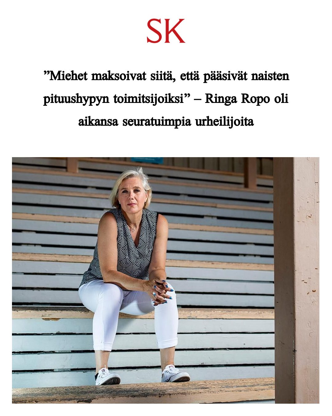 Ringa Ropo on yhä pituushypyn... - Suomen Kuvalehti | Facebook