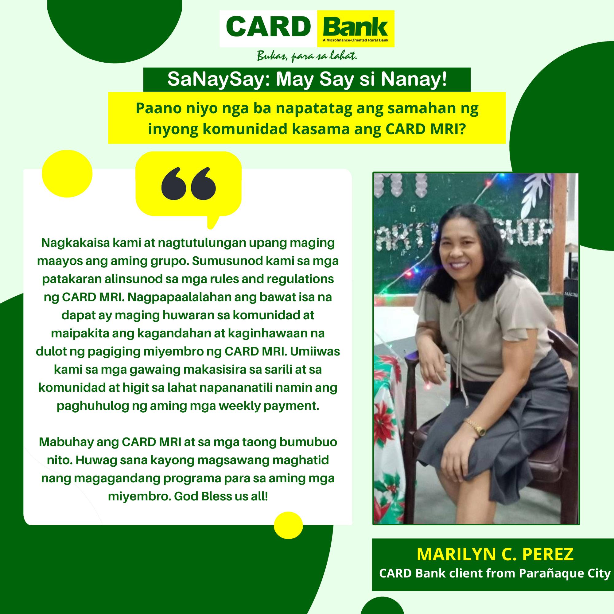 CARD Bank - Paano niyo nga ba napatatag ang samahan ng...