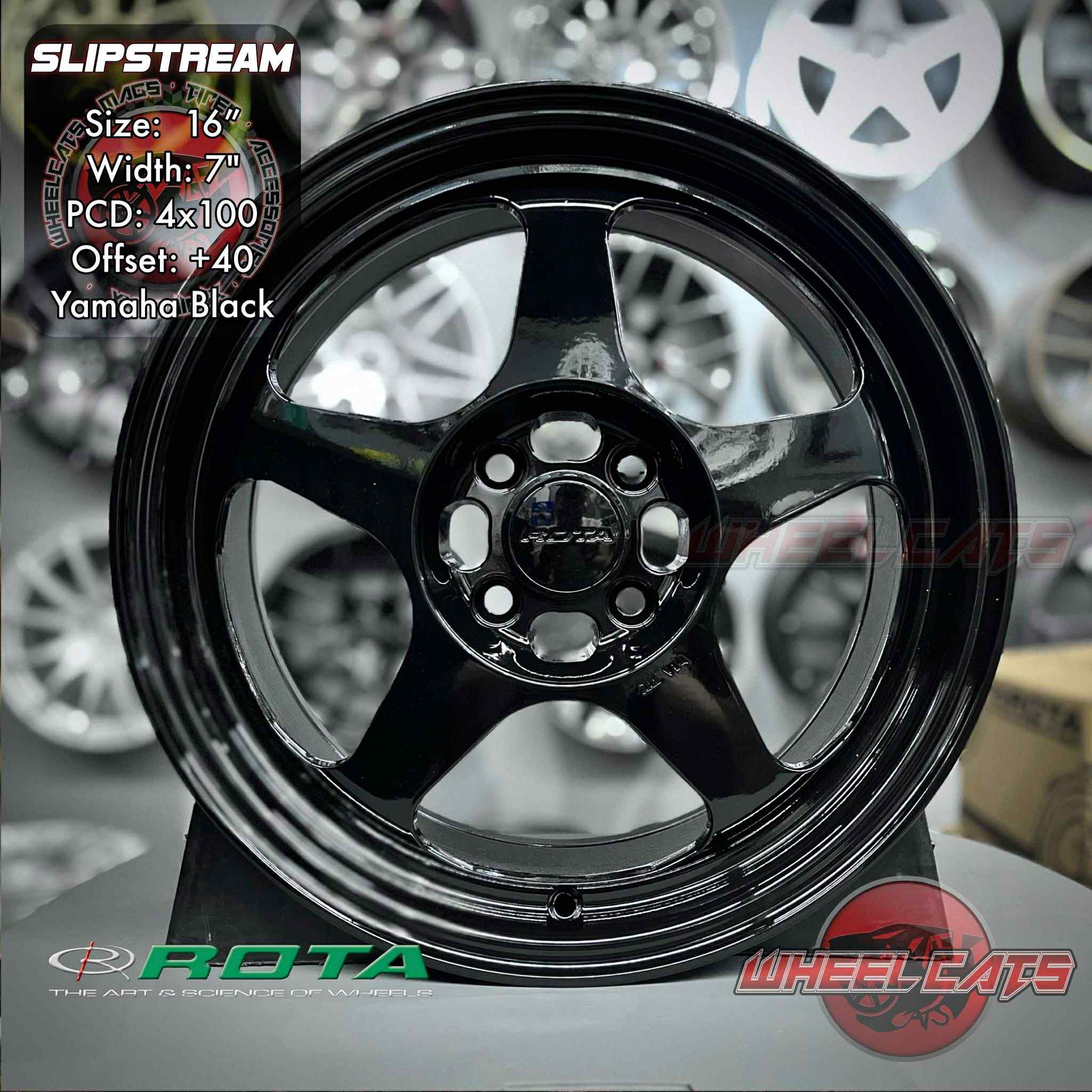 WheelCats - ROTA Slipstream 16x7 in Yamaha Black 🖤🖤🖤 ALL-IN PACKAGE ...