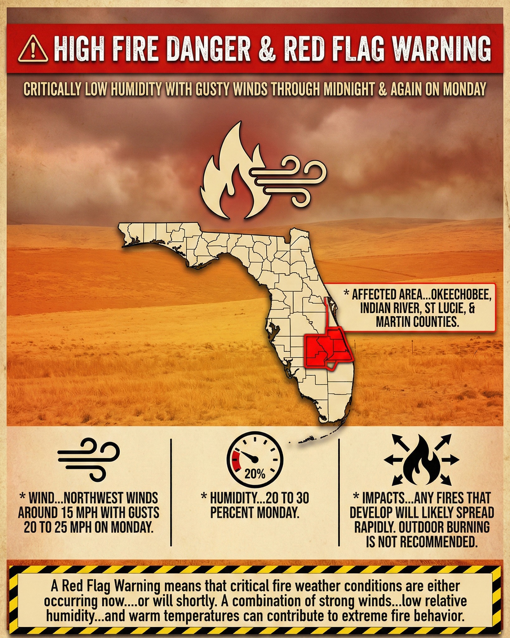 Sebastian - The National Weather Service has issued a Red Flag Warning ...