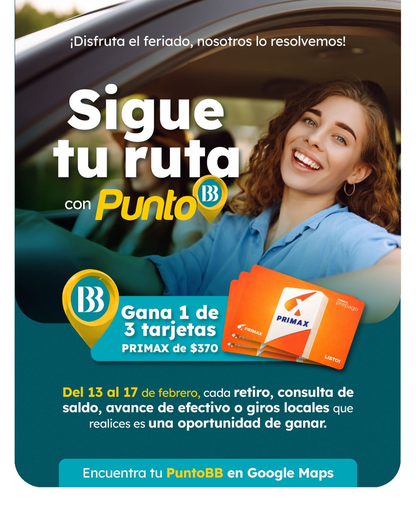 Banco - No cambies tus planes, disfruta el feriado al máximo. Ya sea ...