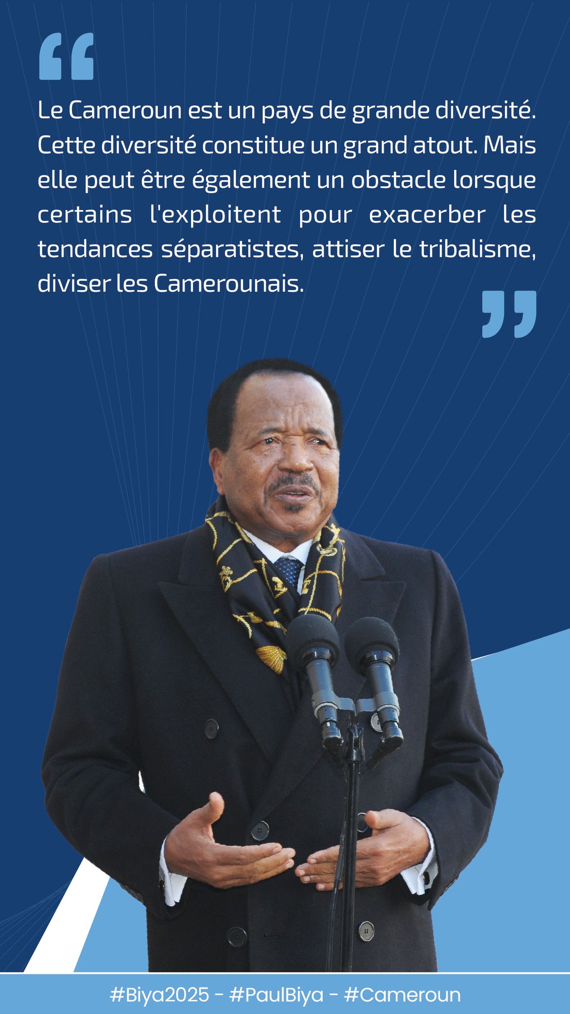 Le Cameroun est un pays de grande... - President Paul Biya | Facebook