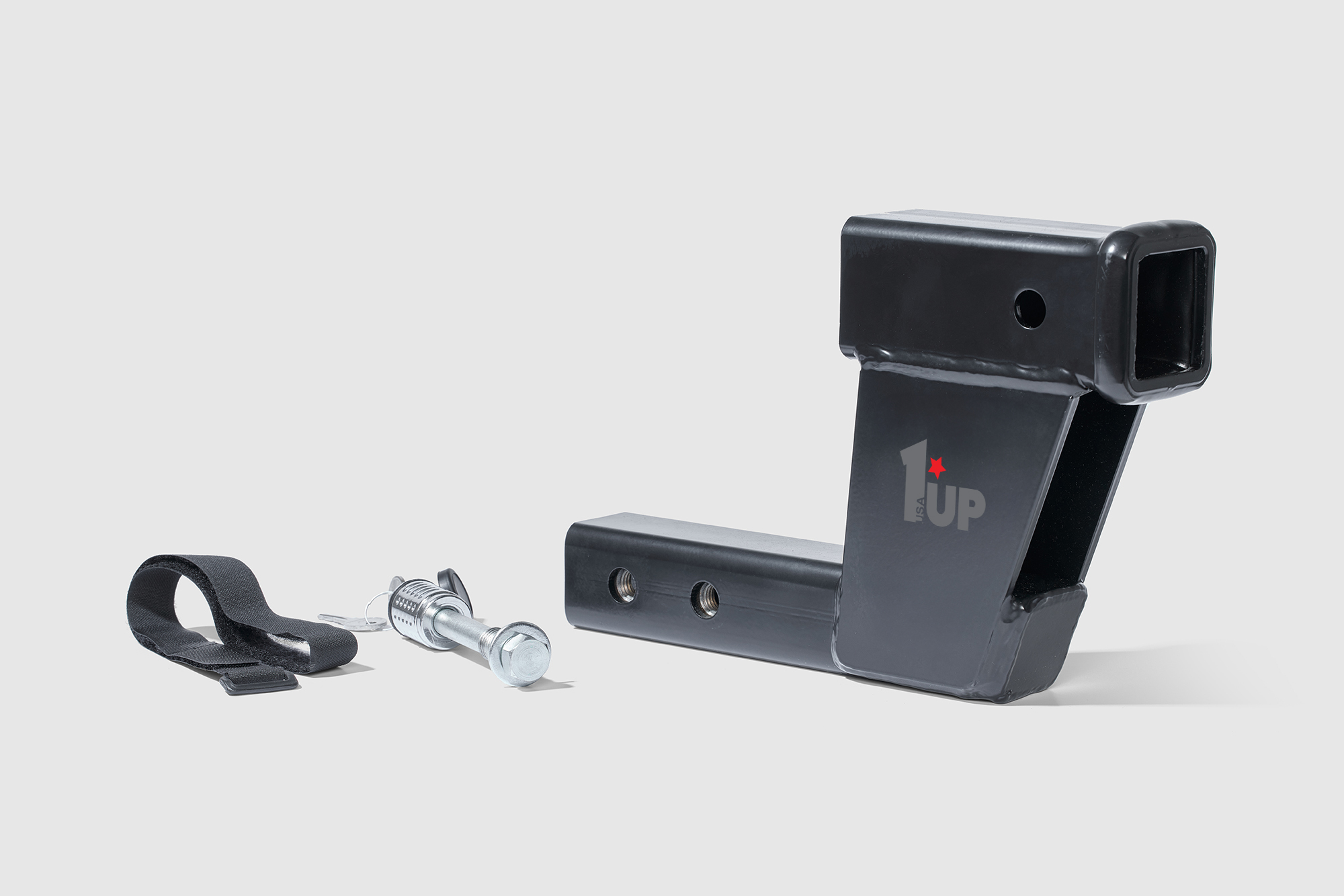 Adaptateur D'attelage De Remorque - Passe De 1 1/4" à 2", Prolongation De 6", Finition Noire - Neuf