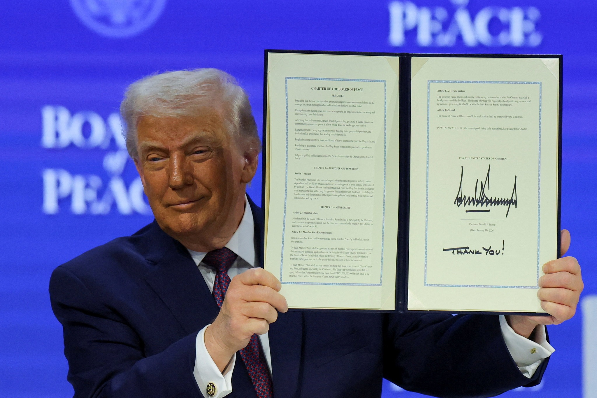 DZRH - LOOK: U.S. President Donald Trump on Thursday launched his Board ...