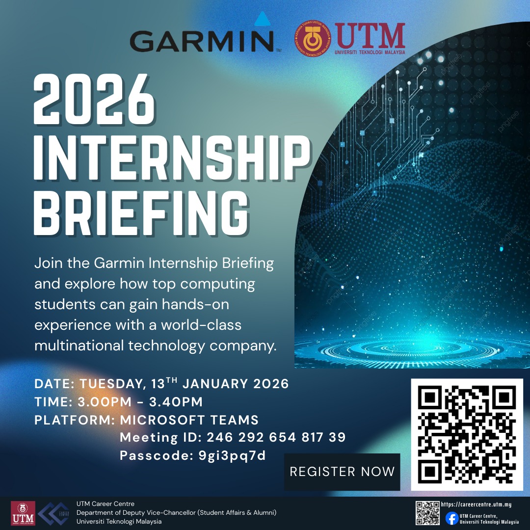🚀... - UTM Career Centre, Universiti Teknologi Malaysia | Facebook