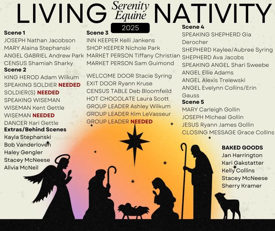 Mid - Here are the assigned roles for the 2025 Living Nativity! We ...