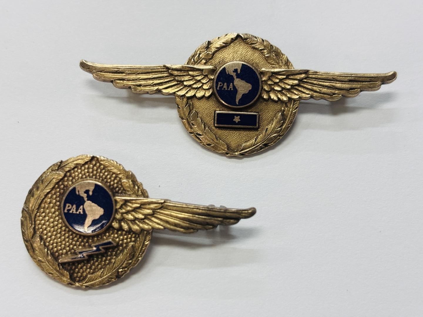 Pan American Airway Systems flight crew uniform pins : the two