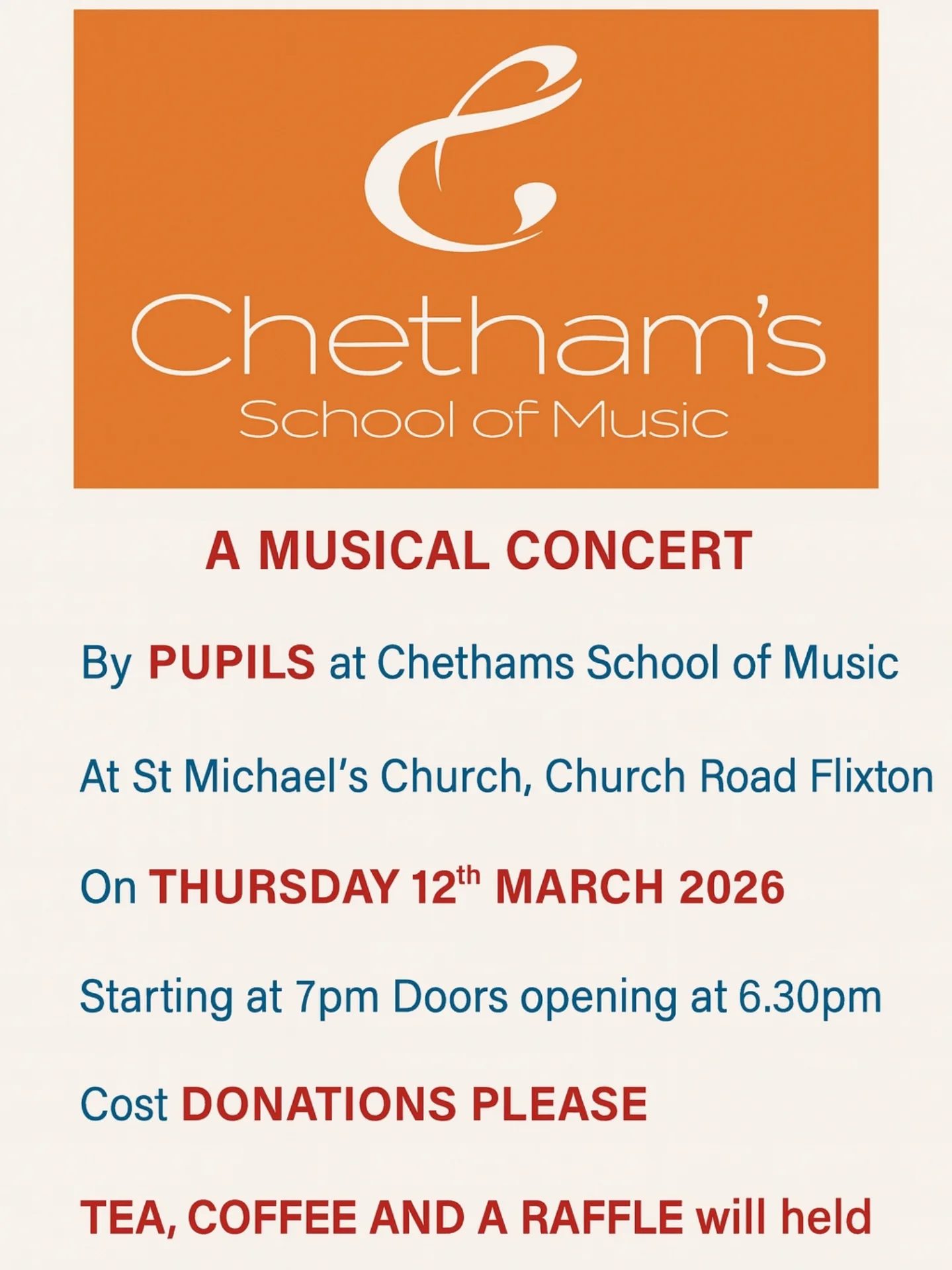 St - We're delighted to welcome Chethams to St Michael's again next ...