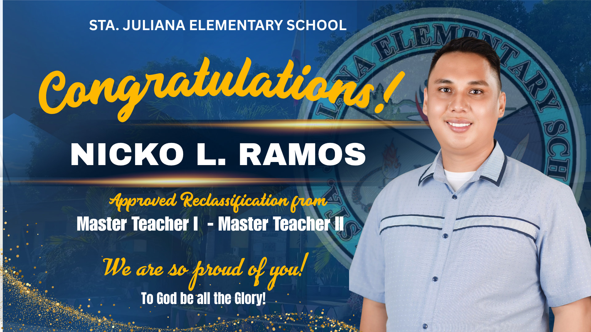 Congratulations, Sir... - Sta. Juliana Elementary School | Facebook