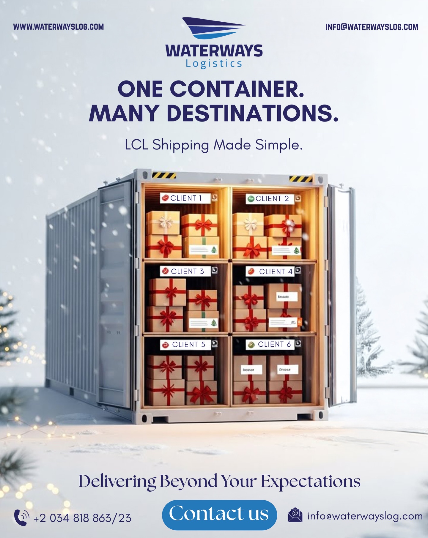 WaterWays - One container. Many destinations. 🎁🚢 This is what smart ...