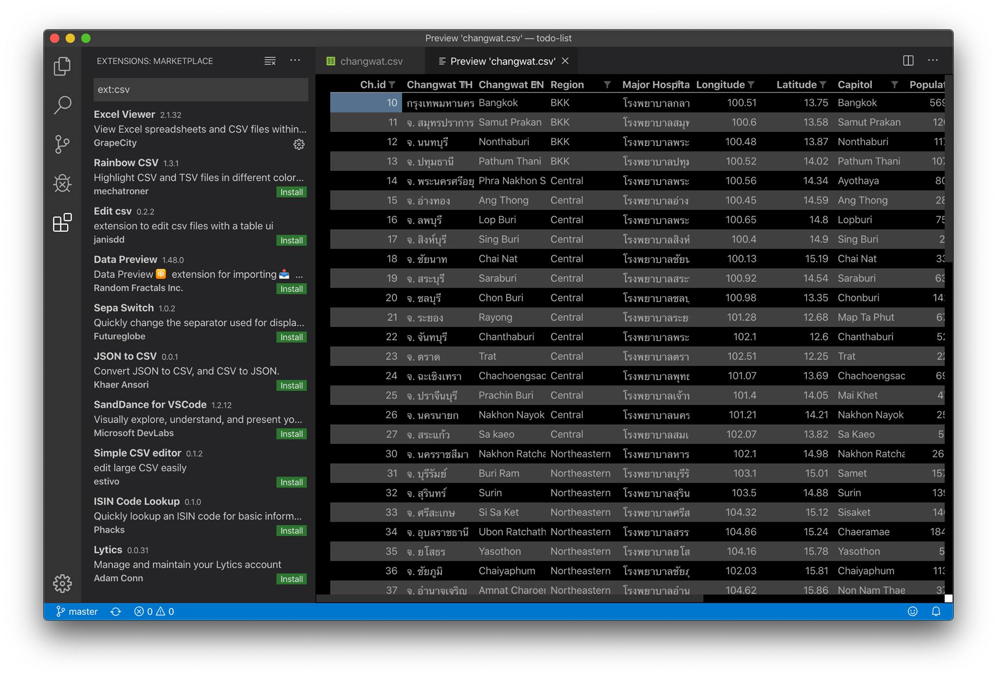 สมาคมโปรแกรมเมอร์ไทย | แนะนำ Extension ช่วยดู CSV และ Excel ใน VSCode ...