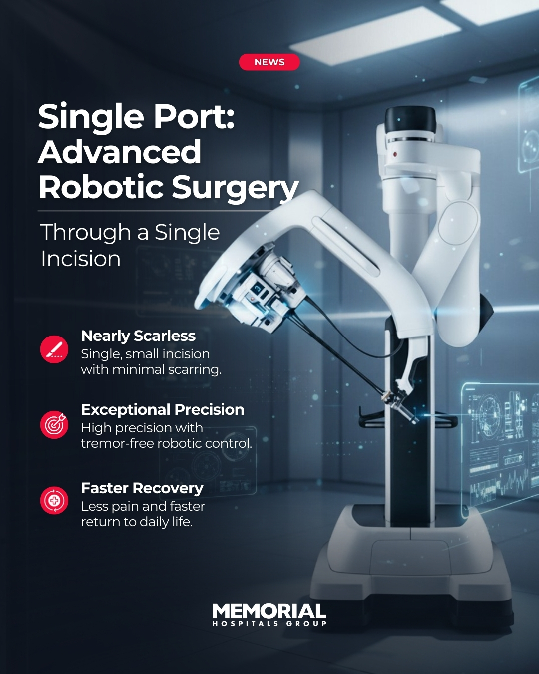 Memorial - The Da Vinci Single Port Robotic Surgery... | Facebook
