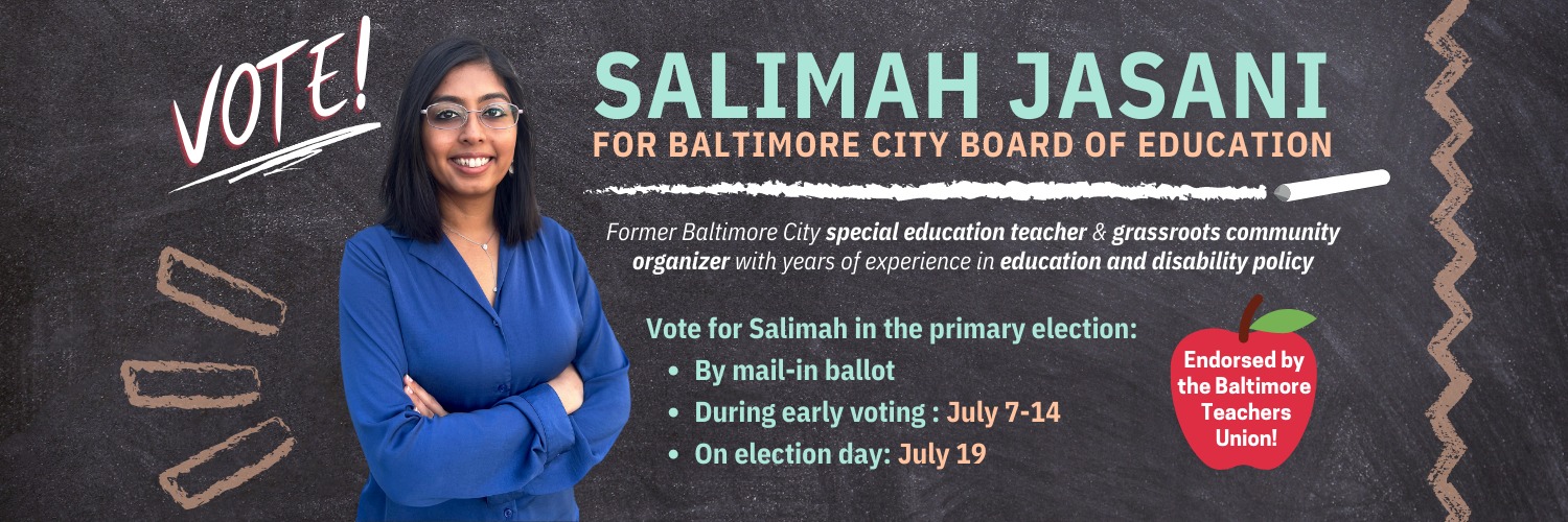Salimah Jasani for Baltimore City Board of School Commissioners