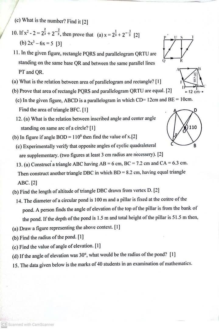 Math questions all solutions Solved by Prince Rauniyar CLASS 10