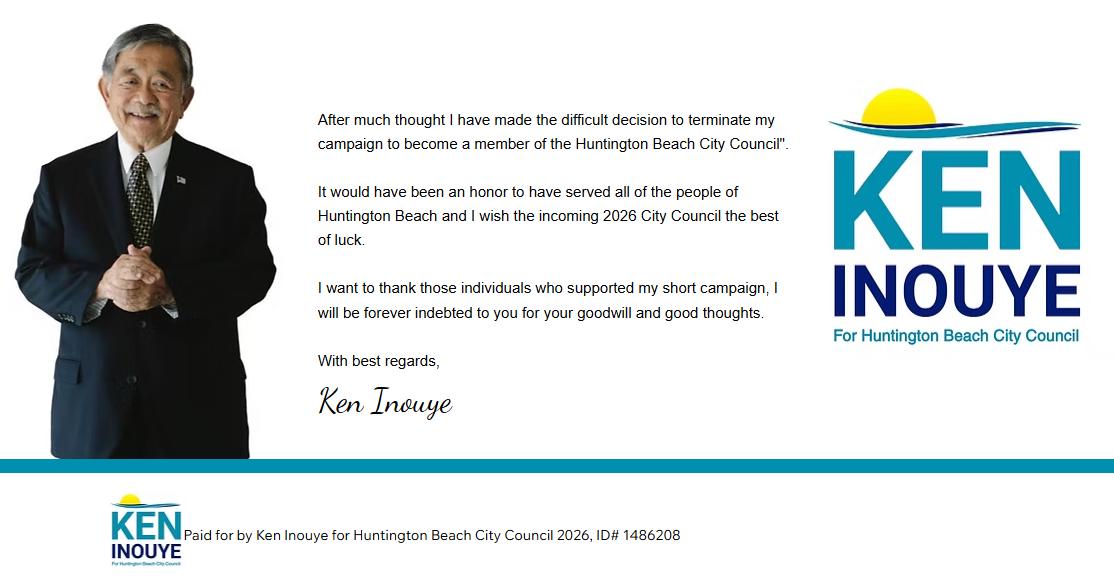 Surf - Ken Inouye is terminating his campaign for city council, and I ...