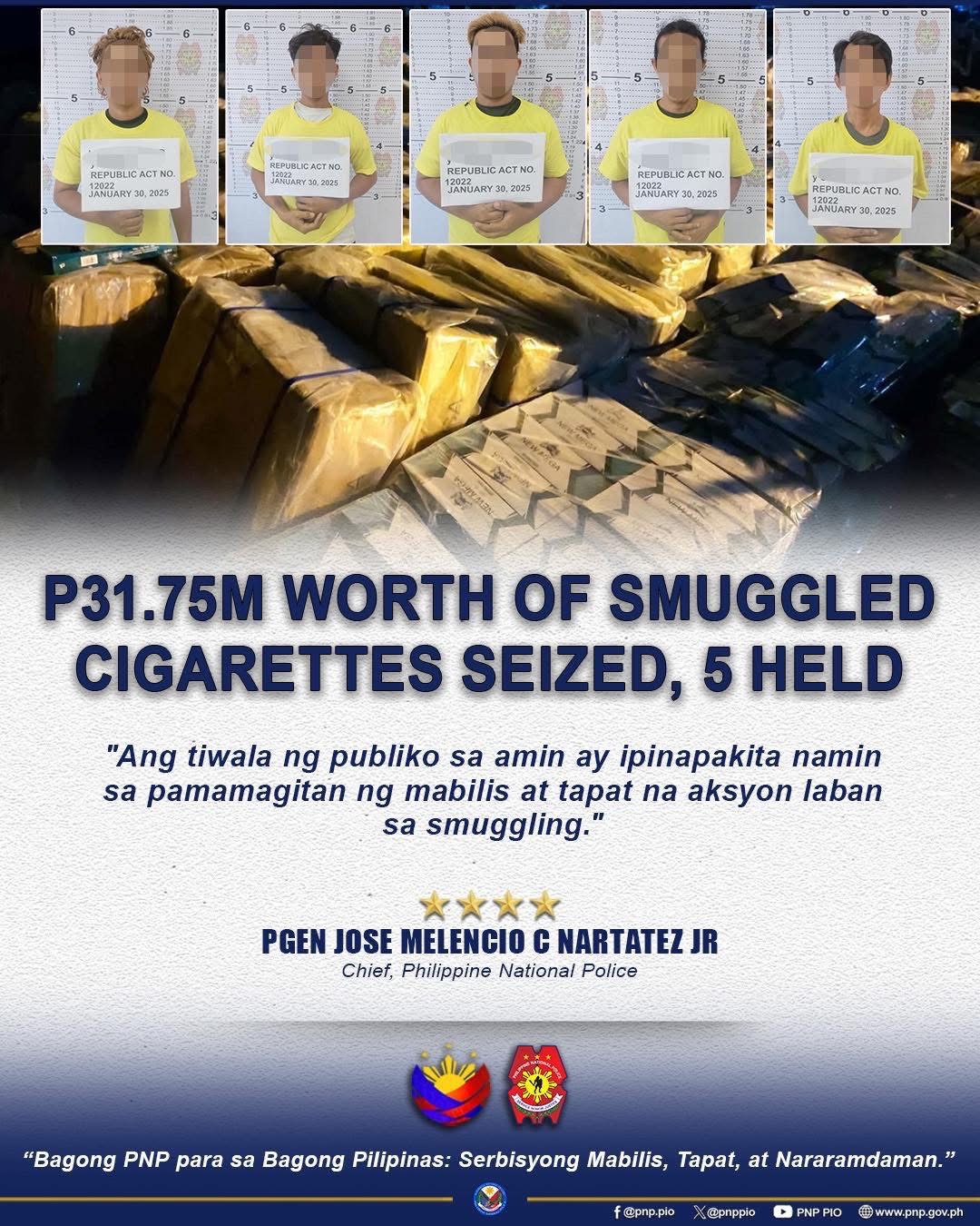 OneTV - PNP Nabs ₱31.75M Worth of Smuggled Cigarettes in Zamboanga City ...
