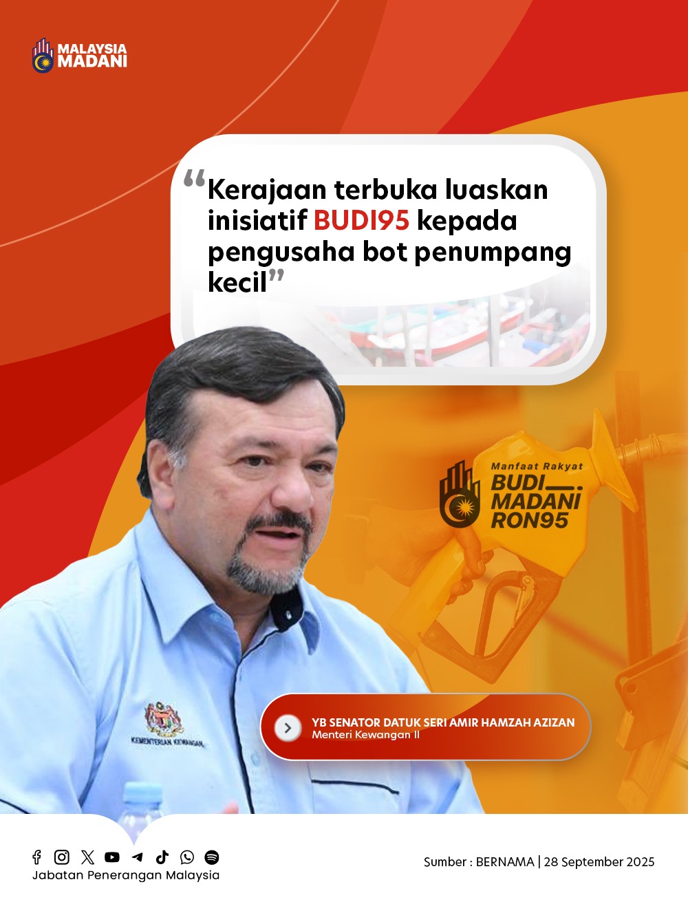 Jabatan - 🚤 Kerajaan terbuka untuk luaskan BUDI95 kepada pengusaha bot ...