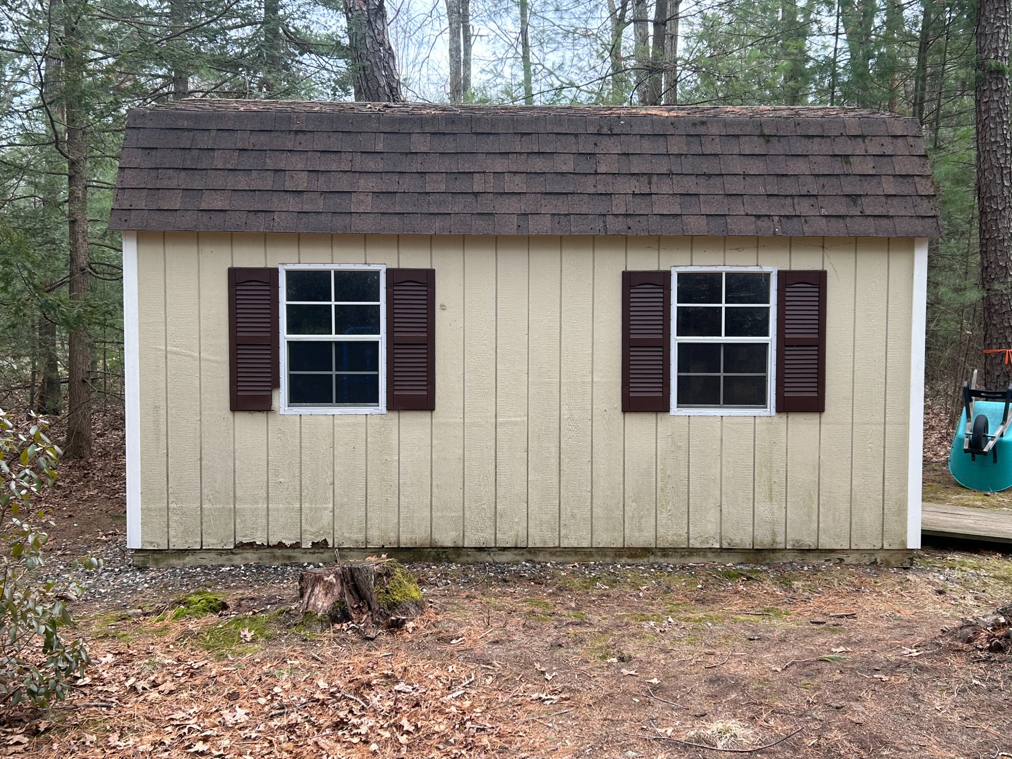 For Sale: 10×16 Kloter Farms Storage Shed, Well‐Built, Wired, Wood