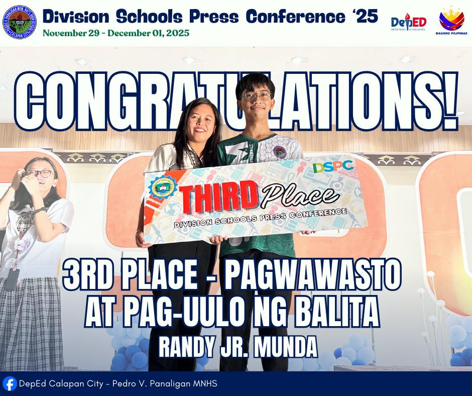 Deped... - Deped Calapan City - Pedro V. Panaligan MNHS