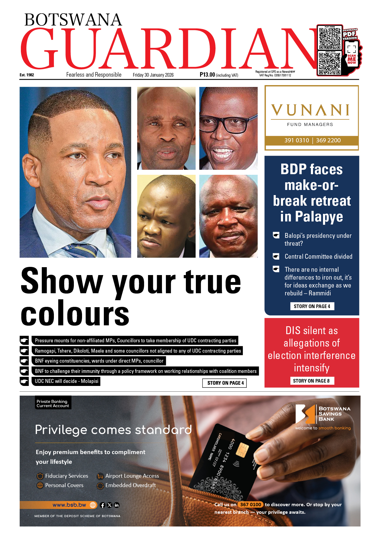 Botswana - 𝗦𝗵𝗼𝘄 𝘆𝗼𝘂𝗿 𝘁𝗿𝘂𝗲 𝗰𝗼𝗹𝗼𝘂𝗿𝘀 👉 Pressure mounts for non-affiliated ...