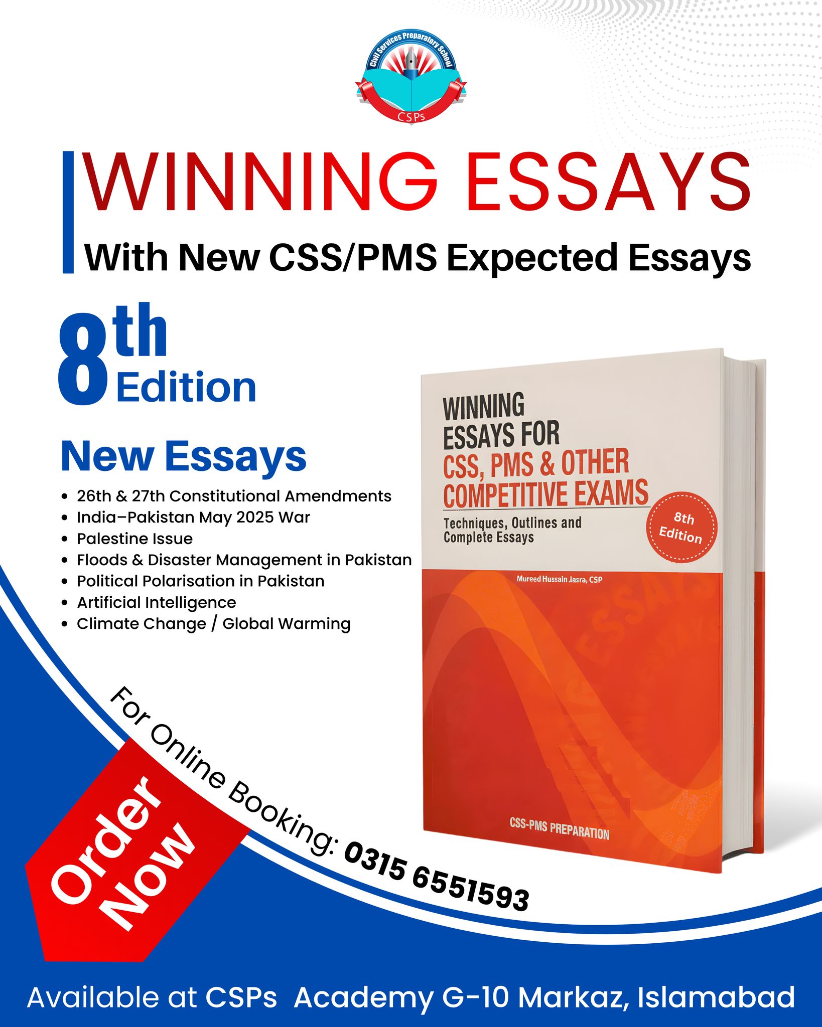 📘 Winning Essays – 8th Edition... - Mureed Hussain Jasra CSP | Facebook