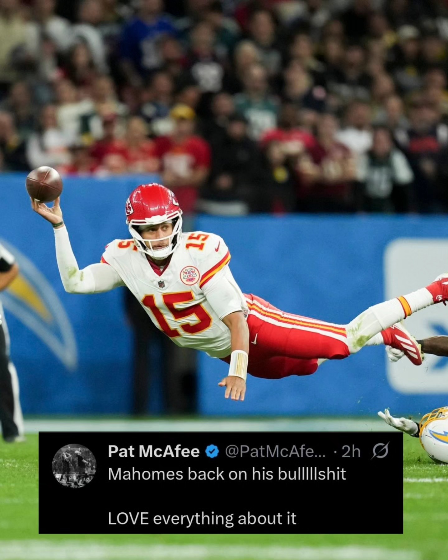 Starcade - Pat McAfee marveling at another unforgettable #Mahomes play ...