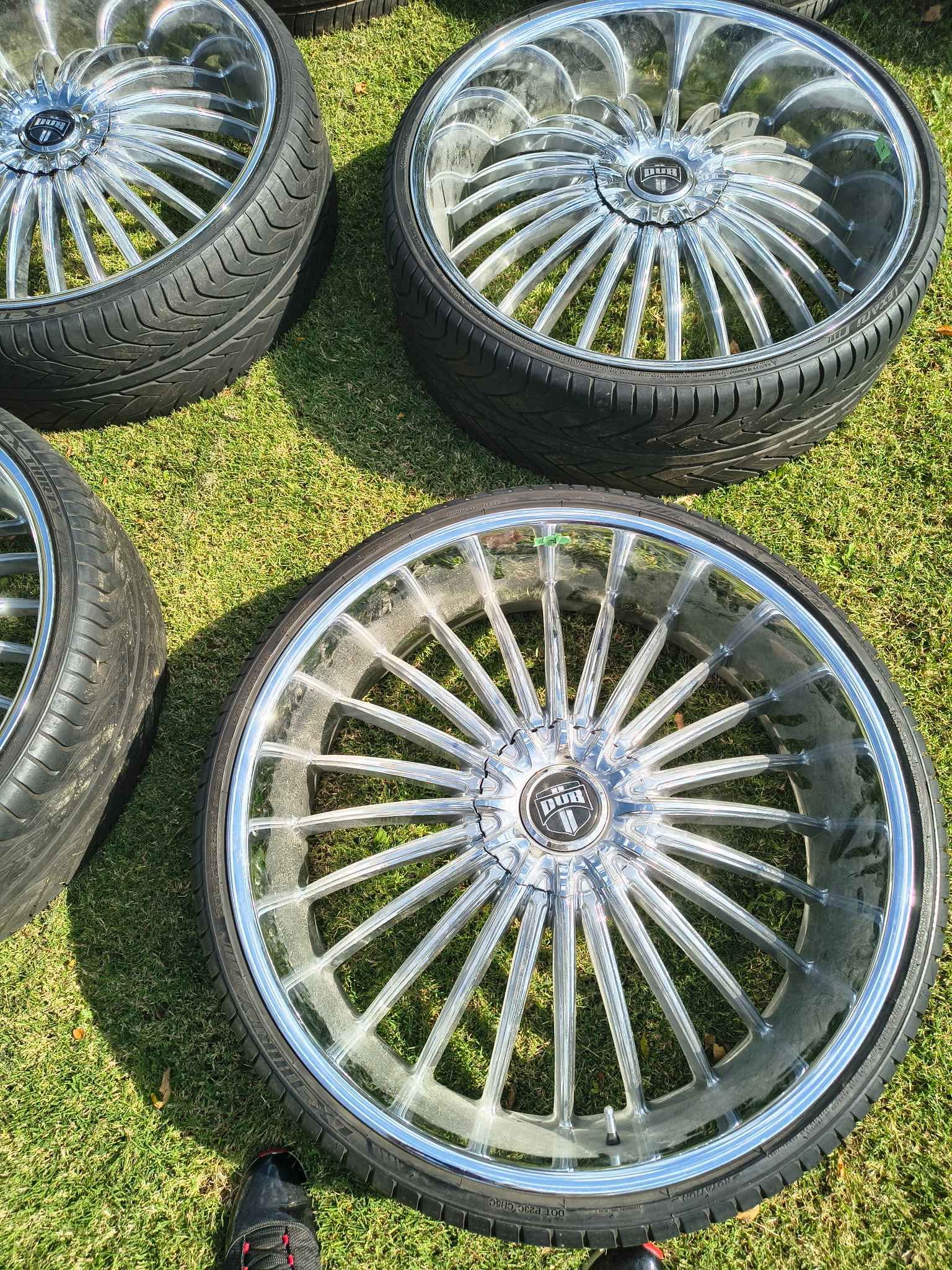 🔥 28” DUB Rims + Tires + Extra Set of Tires 🔥 - Car Wheels, Tires ...