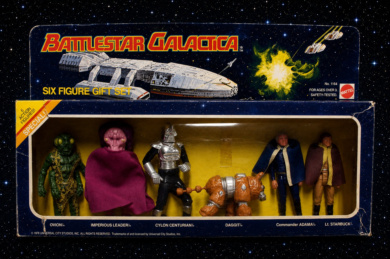 1978-1979 Battlestar Galactica Viper Box Art (Back) - Mattel