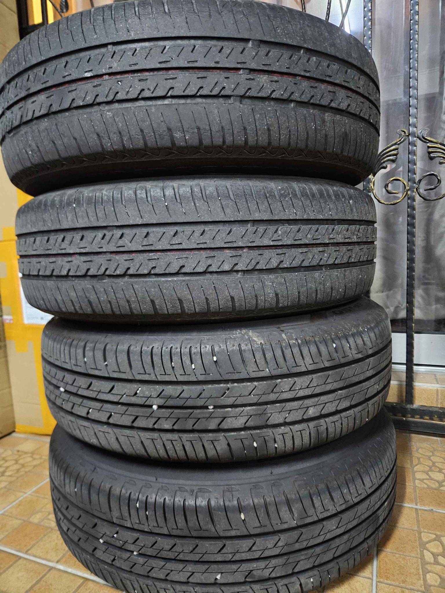 Perodua Bezza Tyre + Rim 4pcs used - Car Wheels, Tires & Parts - Subang ...