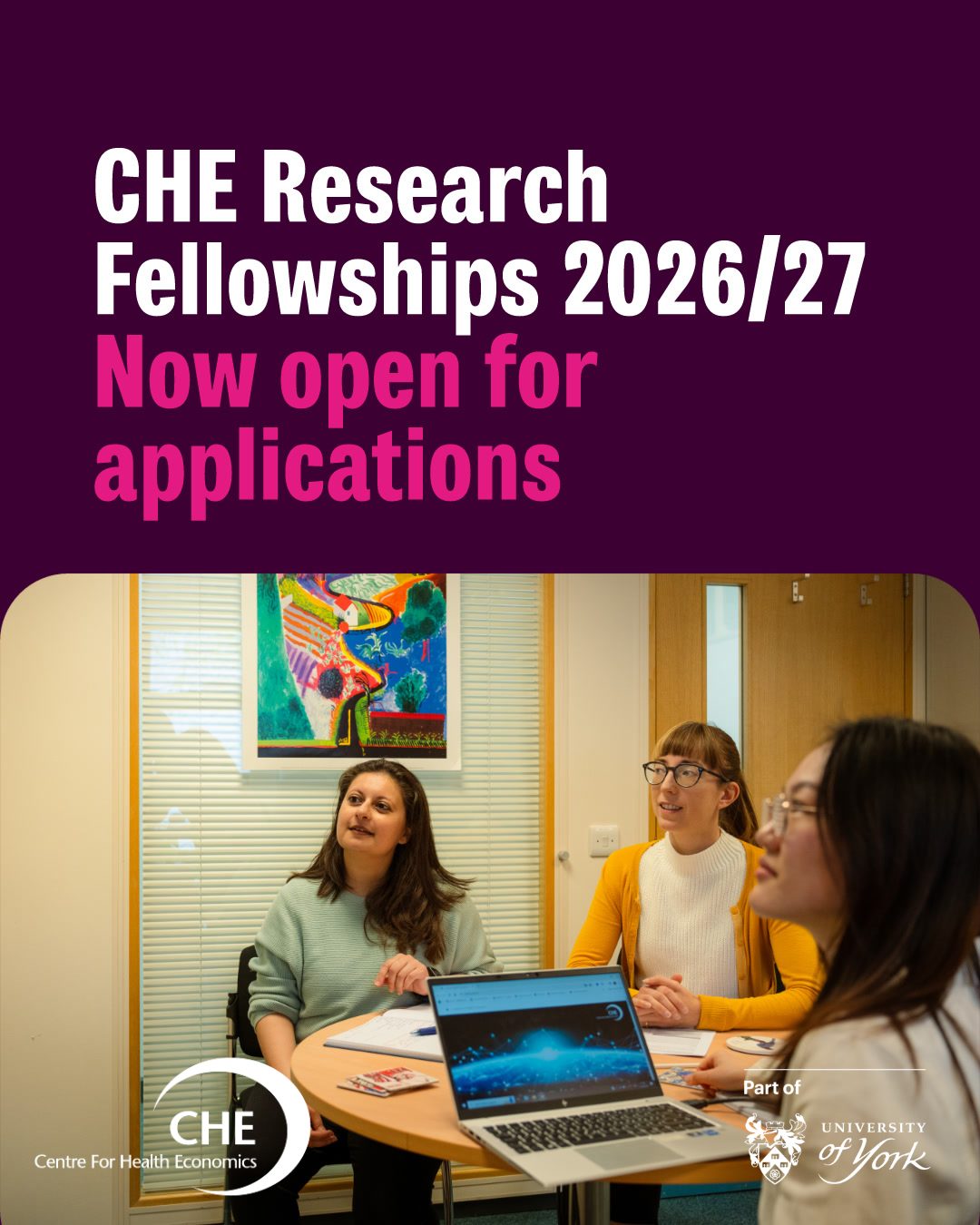 Applications now open: CHE... - Centre for Health Economics | Facebook