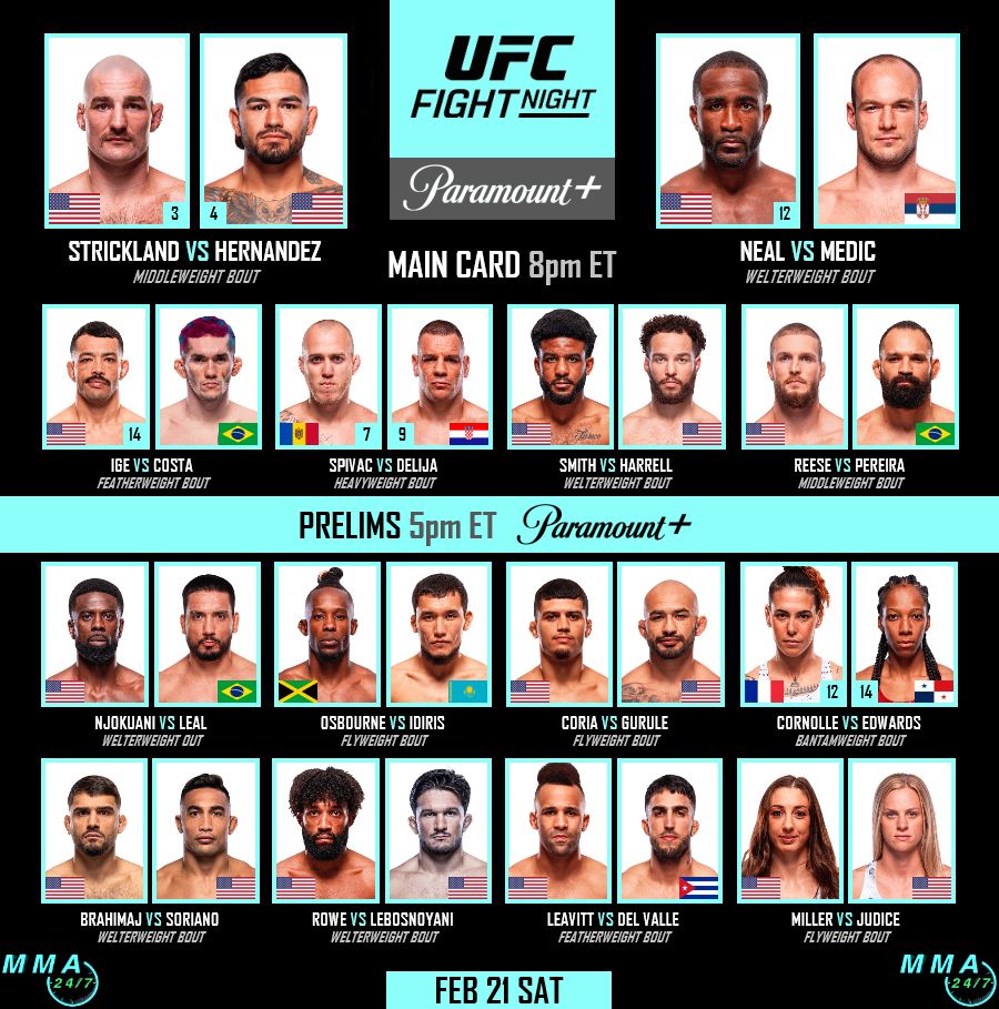 MMA - Fight Day!!! Bellator MMA 263 **Fight Card & Start Times** Main ...