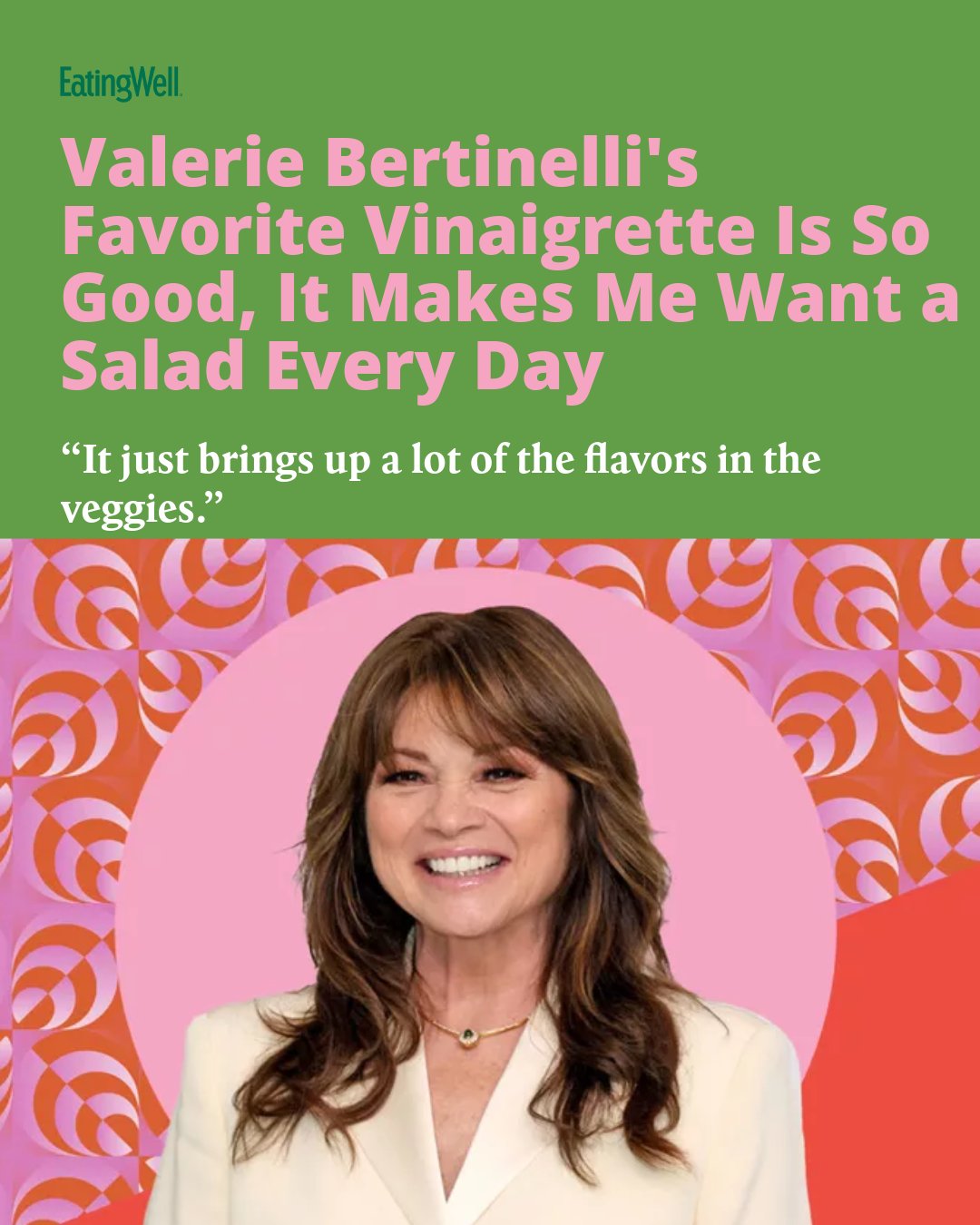 Valerie Bertinelli told us all about her favorite vinaigrette, so we had to try it—and it's amazing. Get the link in the comments ⤵