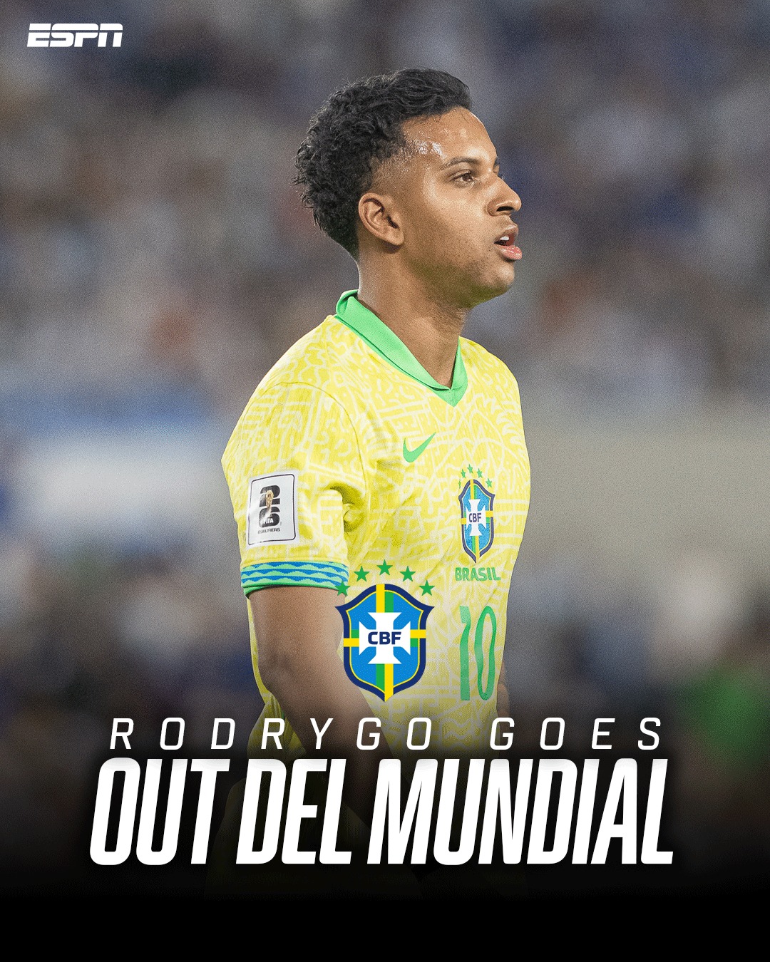 ESPN Fans - 🚨🇧🇷 PÉSIMA NOTICIA PARA BRASIL: 👎 Rodrygo... | Facebook
