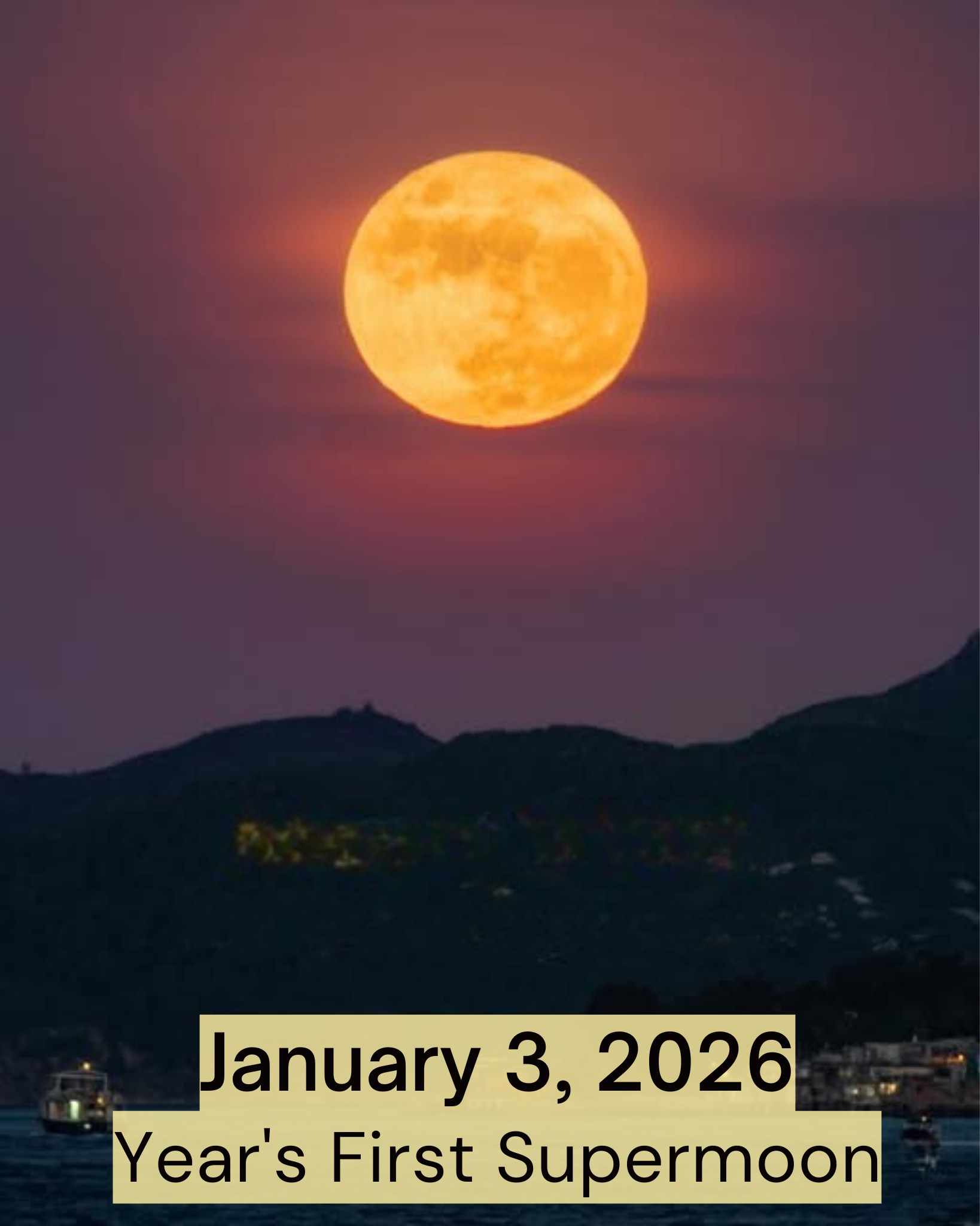 Beauty - 🌕 A Supermoon to Begin 2026! 🌌 On the night of January 3, the ...