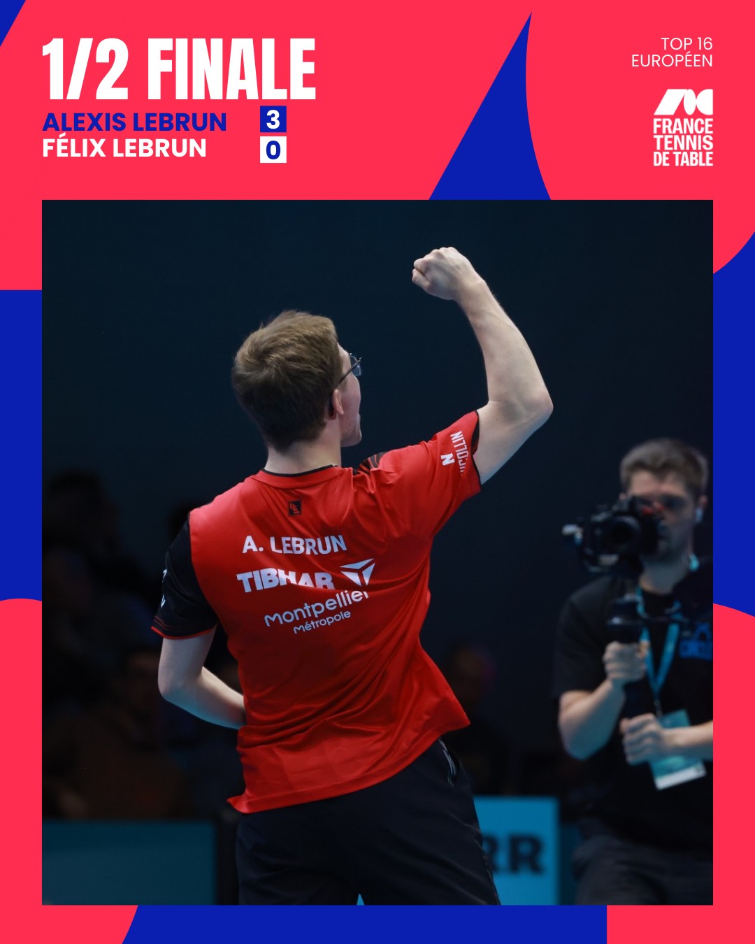 FFTT - 𝐓𝐨𝐩 𝟏𝟔 𝐞𝐮𝐫𝐨𝐩𝐞́𝐞𝐧 🏆 Dans un match spectaculaire, Alexis Lebrun a ...